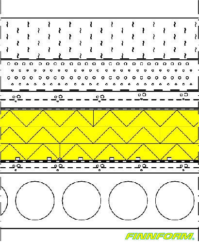 Solution for an inverted roof connected to a vertical wall