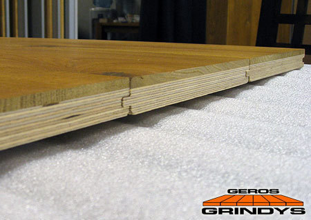 Two-layer engineered wood flooring