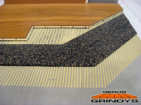 Glued wood flooring