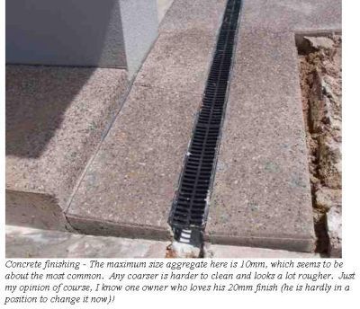 Exposed concrete aggregate